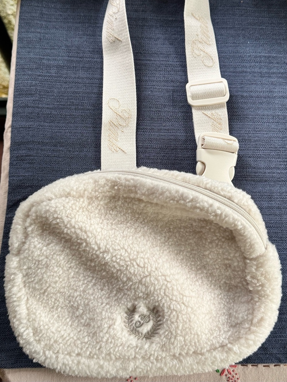 Cream Sherpa Fanny Pack from PINK by Victoria Secret